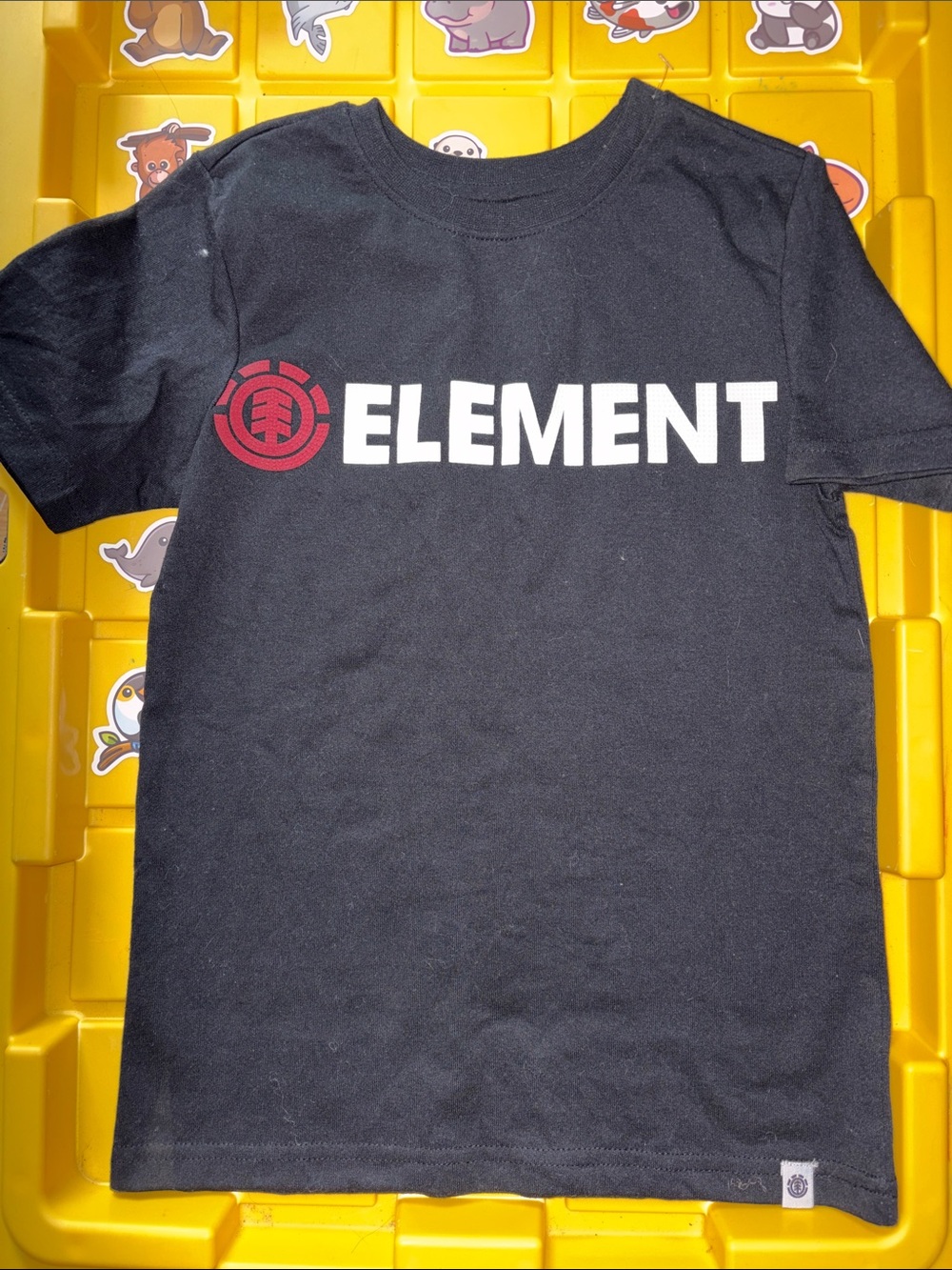 NWOT Element Black Tee with White Logo and Red Emblem